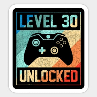 Level 30 Video 30th Birthday Sticker